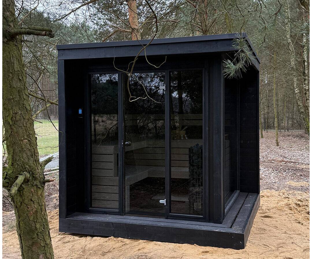 NORD sauna installed in a garden