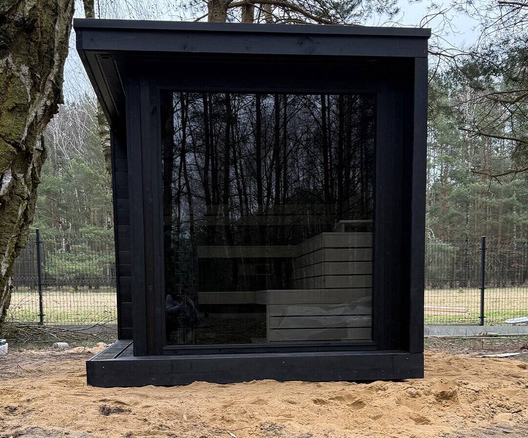 NORD sauna installed in a garden