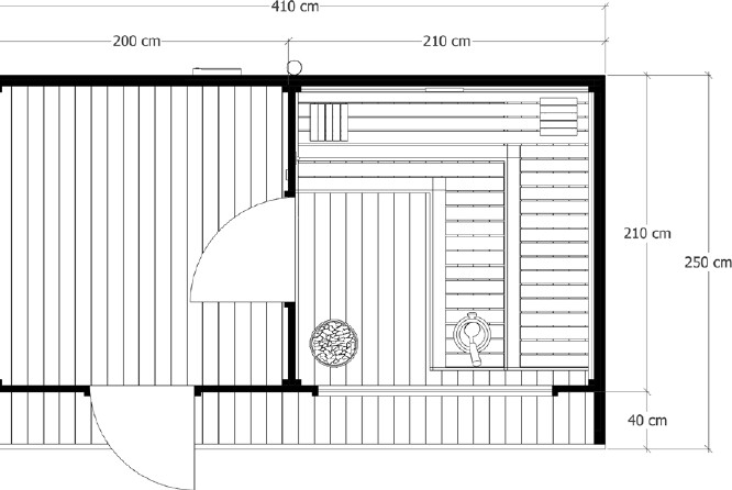 VIDDA floor plan with dimensions in centimetres